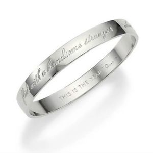Kate Spade idiom "this is the year to' bangle